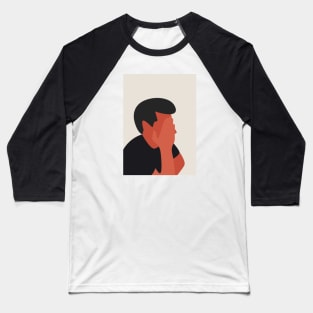 Hiding Face, Mid-Century Modern Art, Minimalist art print Baseball T-Shirt